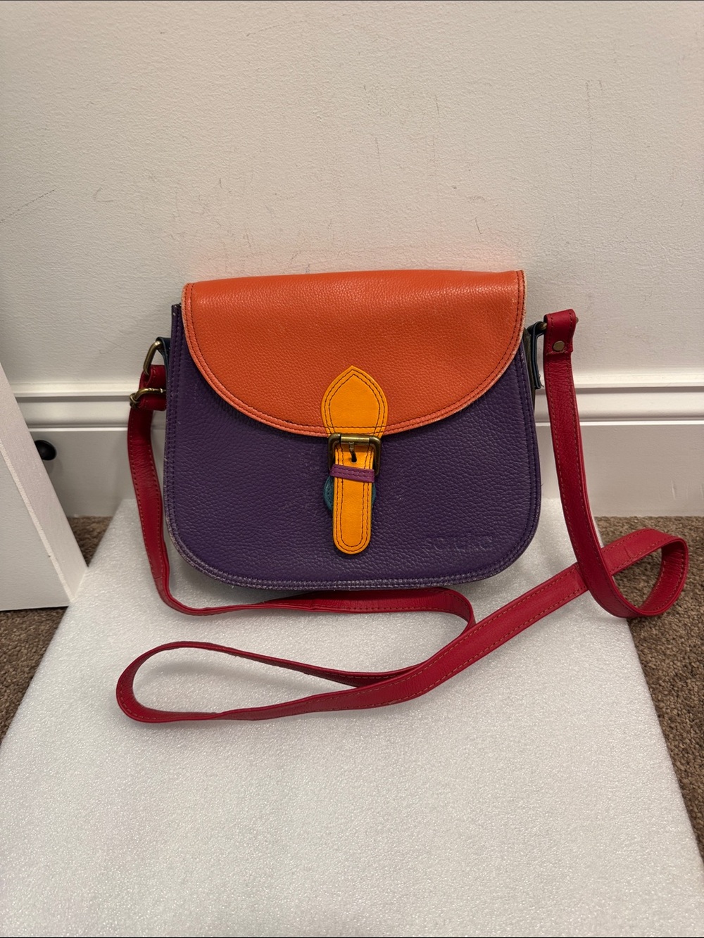 Soruka colorblock shoulder crossbody bag purse